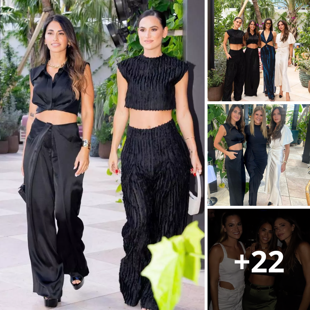 Antonella Roccuzzo and Victoria Beckham Attend Brazilian Designer’s Fashion Show